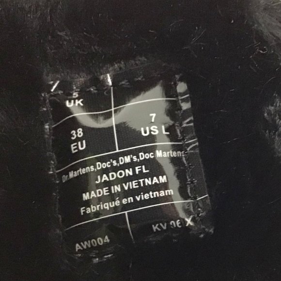 DR. MARTENS Jadon Faux Fur Lined Boots Metallic Leather Platforms - Picture 13 of 13